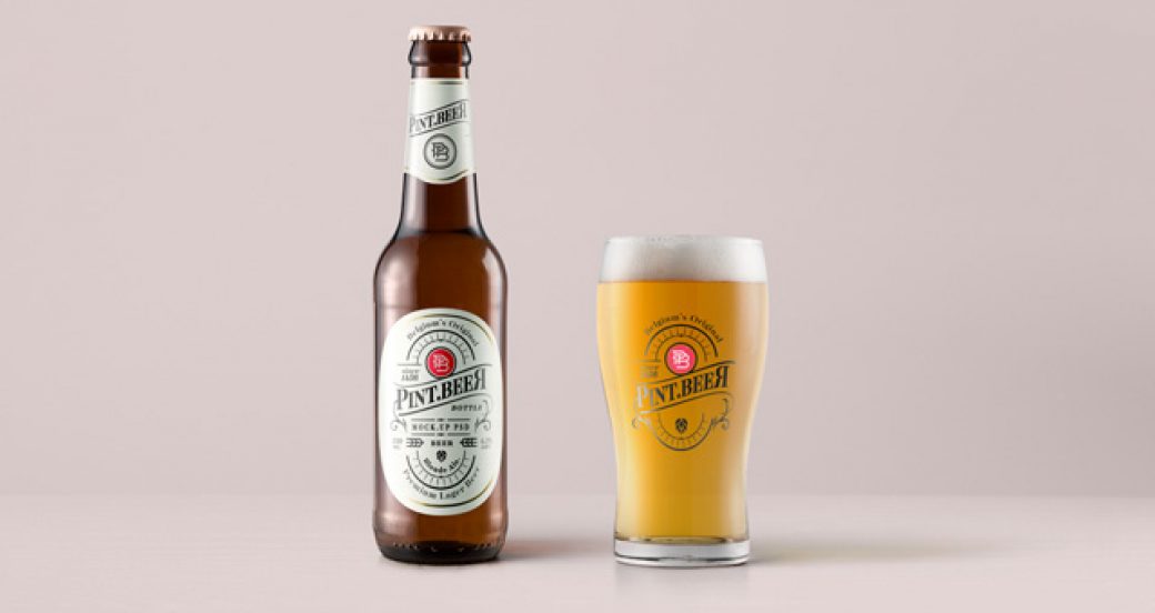 beer-drink-alcohol-bottle-glass-pint-amber-packaging-presentation-mockup-free-psd